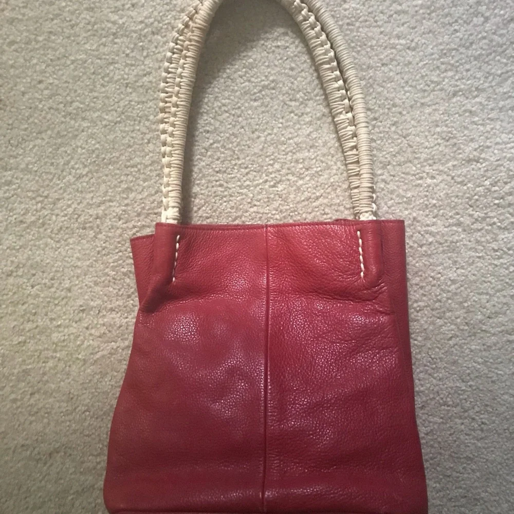 Carpaccioli Red Leather bucket bag